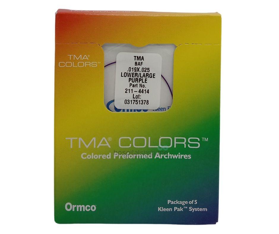 Ormco Broad Archform TMA Rectangular Archwire Lower Large 19X 25 Purple 5Pcs 211-4414