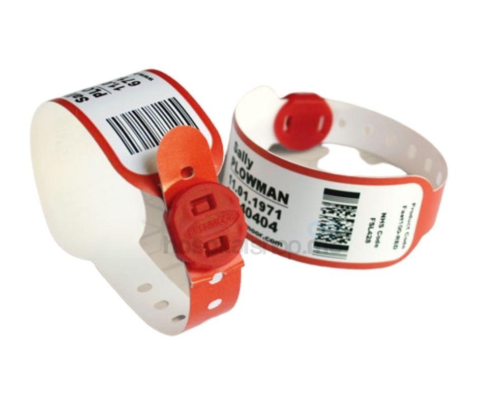 Brenmoor ID Wrist Band&Clasps Red Fast100-RE 81021