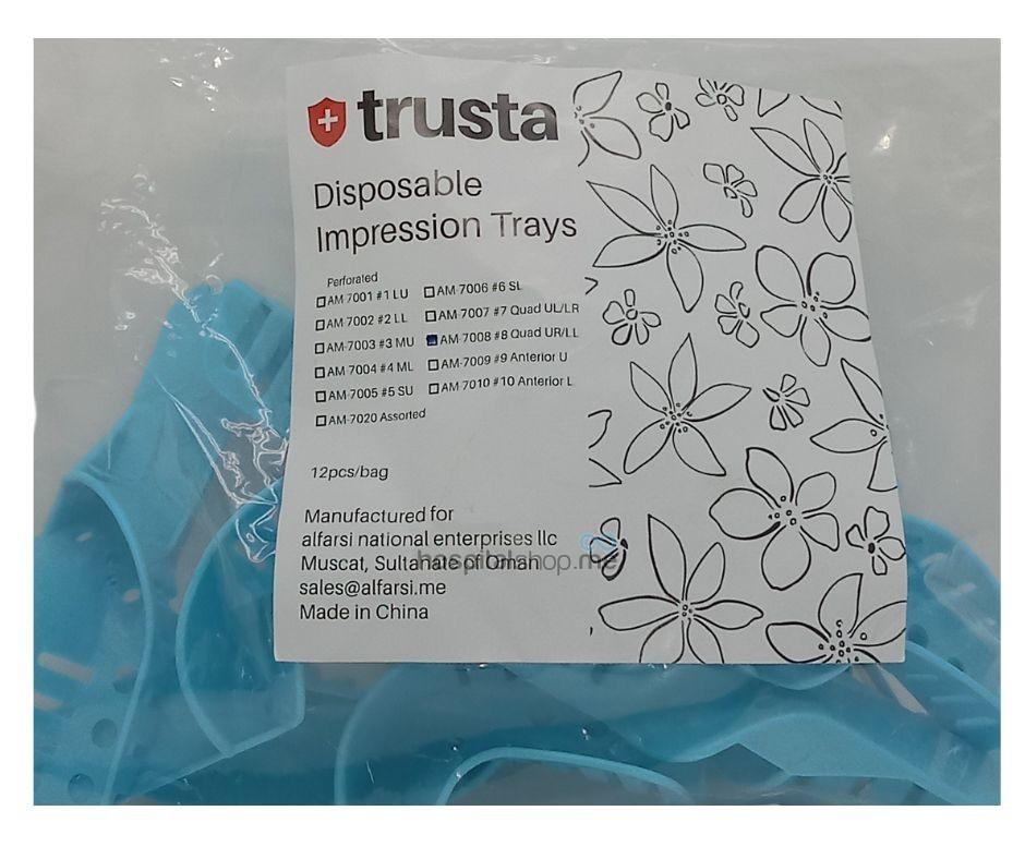 Trusta Impression Tray Disposable Upper Right &Lower Left 12Pcs AM7008