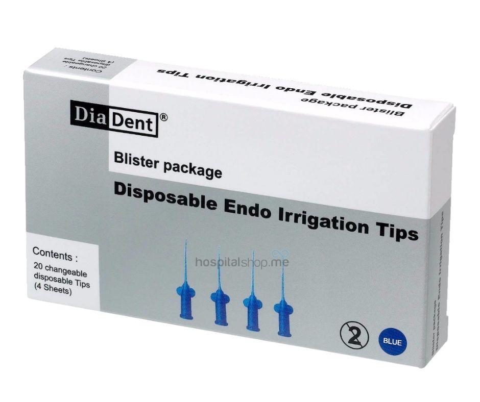 Diadent Endo Irrigation Tips Disposable Blue 20 pcs