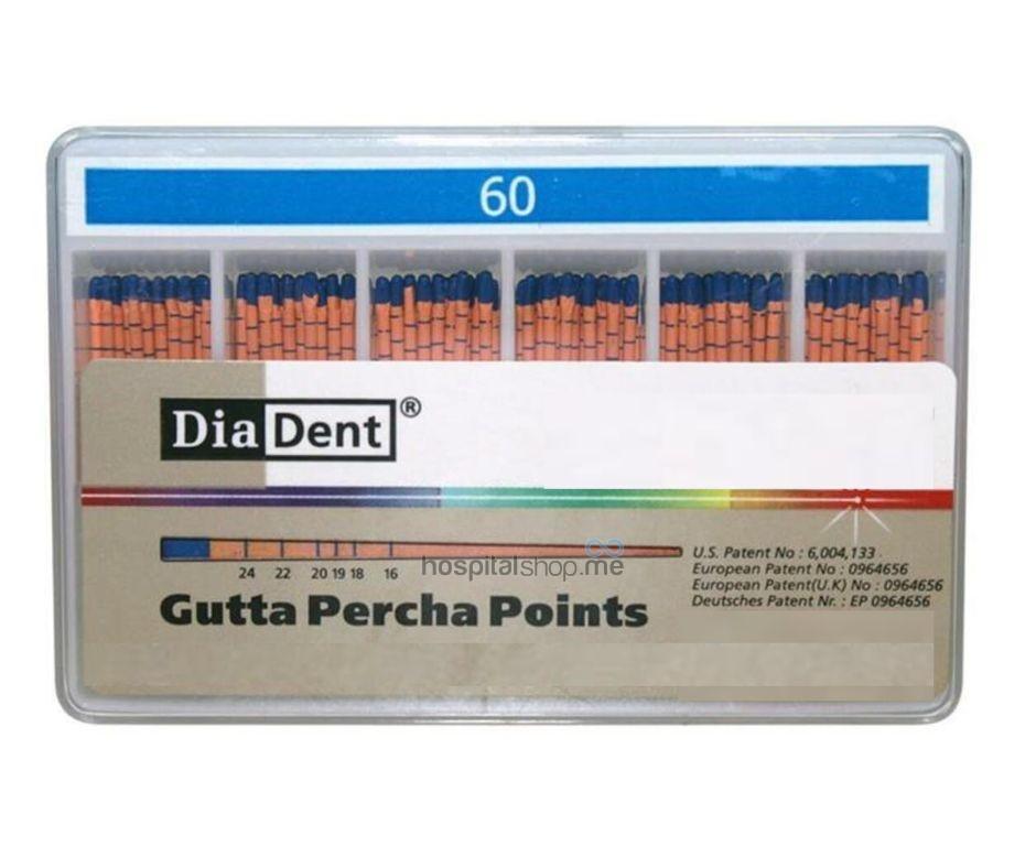 Diadent Gutta Percha Points 60 Blue 120 points ML101-612
