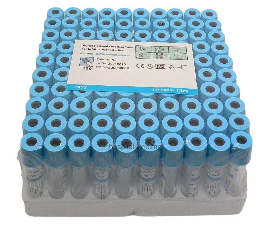 Vacutainer Blue - Sodium Citrate 1.8ml 100Pcs