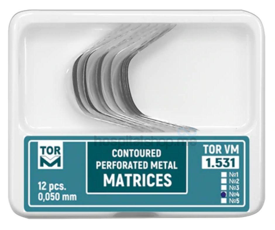 TOR VM Perforated Metal Matrices Contoured Large for Ledge 12Pcs. 1.531(4)