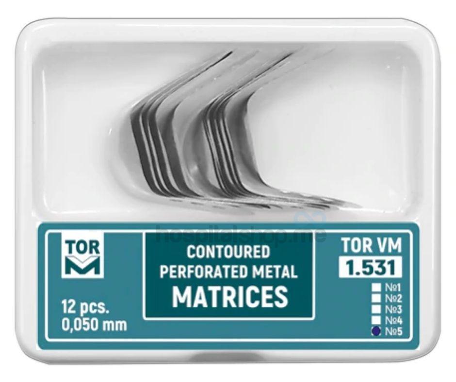 TOR VM Perforated Metal Matrices Contoured Extra-Large for Ledge 12Pcs. 1.531(5)