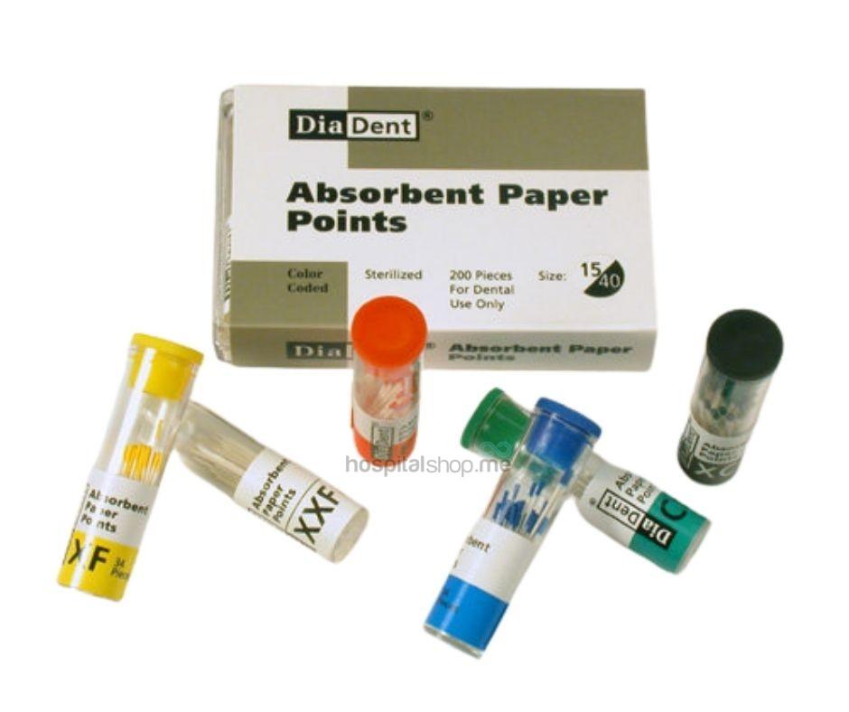 Diadent Paper Points 90-140 Assorted 200 points