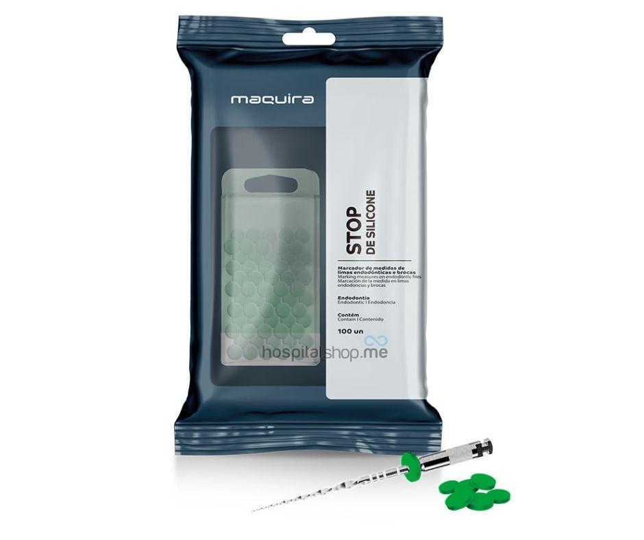 Maquira Silicone Stops Green 100pcs 110001001