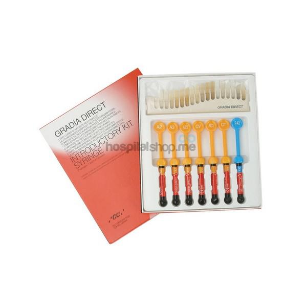GC Gradia Direct Micro Hybrid Composite Light Cure 7 Syringes Kit 2.7ml 003332