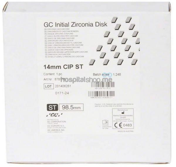 GC Initial Zr-FS Zirconia Disc Standard Translucency 98.5 x 14 mm 878115