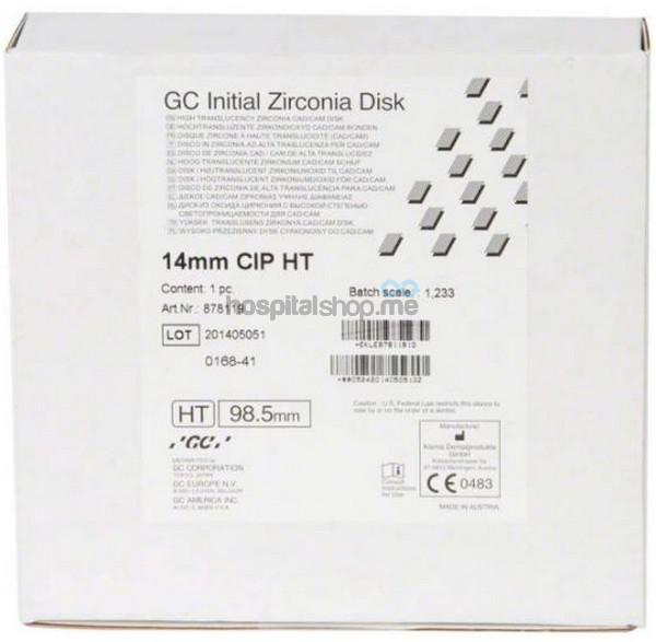 GC Initial Zr-FS Zirconia Disc High Translucency 98.5 x 14 mm 878119
